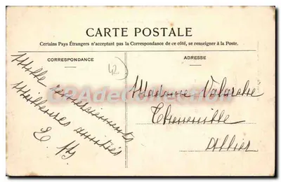 Roanne — Ponte sobre a Loire — editor Besacier, Roanne — Verso