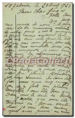 St-Galmier (Loire) — Monumento dos Combatentes da Grande Guerra 1914-1918 — editor desconhecido, número de série 66 — Verso