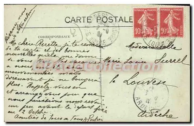 Zamek Essalois — Stara forteca galska dominująca nad przepaściami Loary w Saint-Victor (wys. 647 m) — Wyd. Johannis Merlat, Saint-Étienne — Rewers
