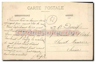 Saint-Étienne - Place Gambetta — widok panoramiczny z wydawcą 'Maison d'Art et d'Histoire' i znakiem 10c — Rewers