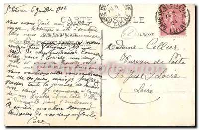 I Margini della Loira a Saint-Just — Vicino a Saint-Étienne — Editore J. V. Saint-Étienne — Verso
