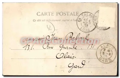 La Talaudière - La Sablière — Editor A. Bertrand, n°42 — Verso