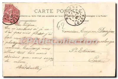 Roanne (w 1904 r.) — Na popularnych promenadach — Fontanna — Chambosse-Dolfini, fot.-wyd. Roanne — Rewers