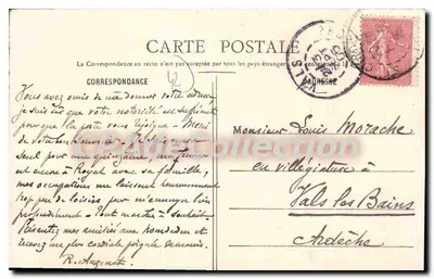 St-Chamond — widok z lotu ptaka na miasto z katedrą i fabrykami — J. Smith, księgarz, St-Chamond — Rewers