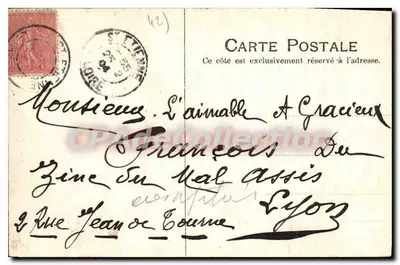 Saint-Étienne, Place de l'Hôtel de Ville — Nr 2, wydane przez P. M. Lyon — Rewers