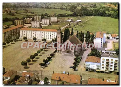 Vista aérea da igreja da Brierette — Digoin (S.-et-L.) — Éditions et Impressions Combier / Mâcon