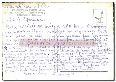 Chagny (Saône-et-Loire) — widok z lotu nad zamkiem — Lapil Service Aérien — Rewers