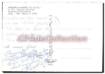 Chalon-sur-Saône — Bairro St-Cosme — editor CIM — Verso