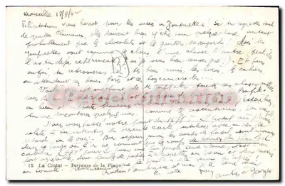 La Ciotat — Terrasse de la Plage — vista da baía e banhistas — Verso