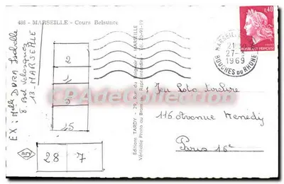 Vue da rue du Président-Wilson em Marselha — Cours Belsunce — Éditions Tardy — Verso