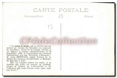Les Pennes-Mirabeau (Bouches-du-Rhône) — La Lanterne du Souvenir — Edizione Koullak — Verso