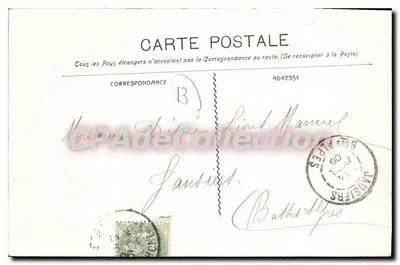 Marseille - Tổng quan về các bến cảng Joliette — Nhà thờ lớn ở xa. Guende chụp ảnh. Marseille, n° 559 — Mặt sau