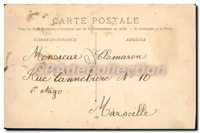 Gémenos — Nowy plac i kościoł — Phototypie E. Lacour - Marseille, n°3418 — Rewers