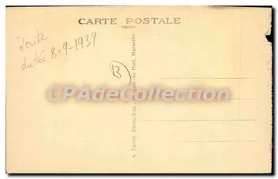 पुराना पोस्टकार्ड गेमेनोस B आर ला चैपेल और ल'एंट्री डी ल'एंसिएन क्लॉइट्र डी सेंट जीन डी गुआर्गुएयर मन्त्रिक इतिहासिक भवन — पीछे