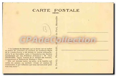 Les Pennes Mirabeau — La Lanterne du Souvenir — Tardy — Verso