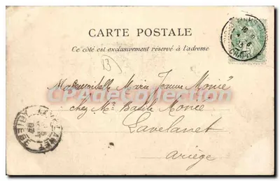 Marseille - Le Prado — uitzicht op de straat met tram en voetgangers — uitgever L.P., nr. 107 — Achterkant