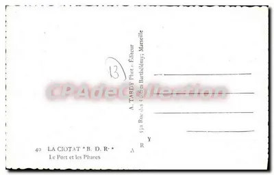 La Ciotat — Port i Molo — A. TARDY, Wydawca, Marsylia — Rewers