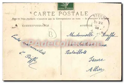Marselha - A Ponta da Promenade — editor Borourke & Lacour, n° 2494 — Verso