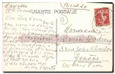 Marseille — Rue Cannebière — Editor não identificado, número de série não visível — Verso