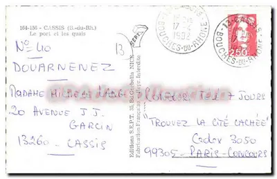 Cassis — Port i nabrzeża — Wydawnictwo S.E.P.T. 35, Bd Gorbella, Nice — Rewers