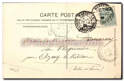 Marselha — Exposição Colonial, Rua e Torre de Annam — Bilhete postal antigo de Collection — Verso
