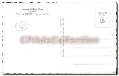 La Ciotat — Kąt portu — Wydawnictwo Images de Chez Nous — Rewers