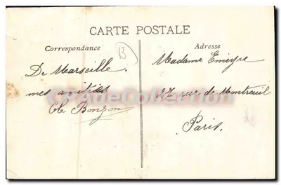 MARSEILLE — Um Canto do Velho Port — Edição das Novas Galerias — Verso