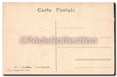 Les Baux - Torre Paravelle — editor G.-L. Arlaud, Lyon, n°29 — Verso