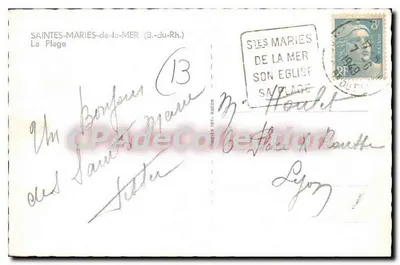 Saintes-Maries-de-la-Mer — A Praia — editor Macon n°13 — Verso