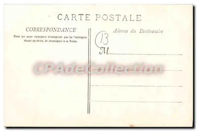 Marselha - O Cours Belsunce — vista animada com bondinho e veículos — editor Faure & Léon, n°9 — Verso