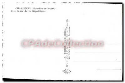 Charlevat (Bouches-du-Rhône) — Avenida da República — A. Tardy, editor — Verso
