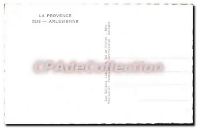 Kobieta w stroju prowansalskim — Arlesianka — Wydawnictwo Prowansji, nr 2536 — Rewers