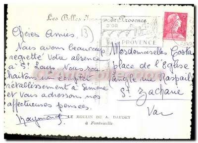 Moinho de Fontvieille — Provença — Les Belles Images de Provence — Verso