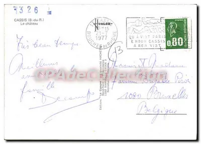 Cassis — O castelo — Edições La Cigogne — Verso