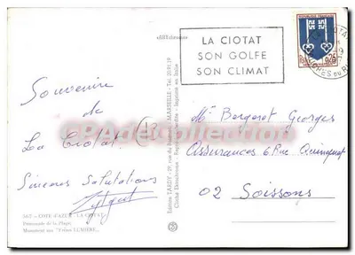 La Ciotat — Golf en klimaat — Uitgave Tardy, n°567 — Achterkant