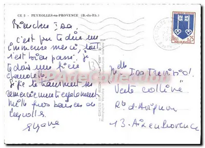 Peyrolles-en-Provence — Capela do século XI e Sino do século XV — Bilhete postal antigo de Coleção — Verso