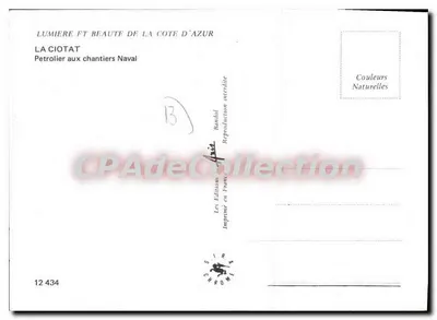 La Ciotat — Tankowiec na stoczni morskiej — Les Editions SIRA CHROME — Rewers
