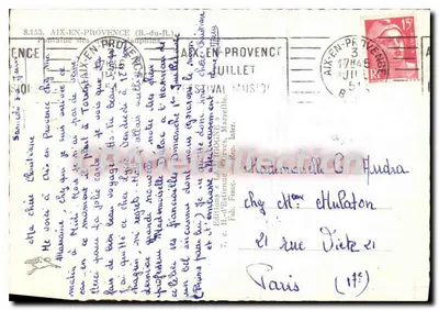 Place de la Fontaine — Aix-en-Provence — Éditions de La Dystéienne — Rewers