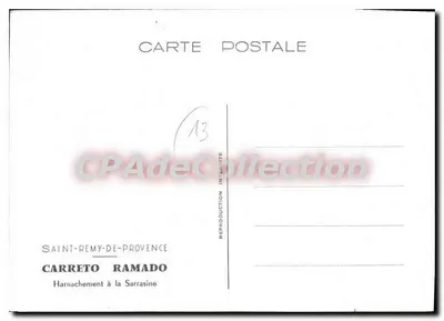 Harnachement à la Sarrasine — Carreto Ramado — Saint-Rémy-de-Provence — Verso