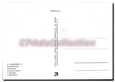 Aubagne — Vista geral — Edição Tardy — Verso