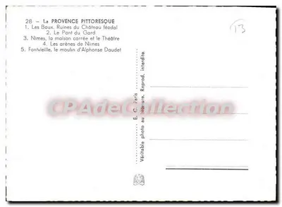 Pittoreske Provence — E.C. Paris, n°28 — Rückseite