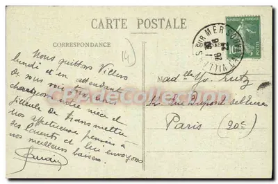 Panorama der Küste Villers bis Trouville — Ausgabe Yves Beoury, Foto von Filiers sur Mer — Rückseite