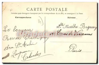 Langrune-sur-Mer (Calvados) - A Praia — Hotel do Pequeno Paraíso — B.F., Paris — Verso