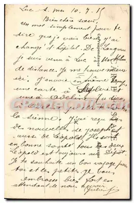 Luc-sur-Mer — La Falaise geslagen door de golf — Bij « Petit Paralis » — Achterkant