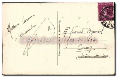 Trouville - La Reine des Plages — La Plage et les Jardins — Real-Photo C. A. P. Strasbourg n°813 — Verso