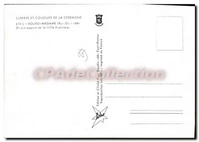 Bourg-Madame — border town — Edition Goudin, no. 674 — Back