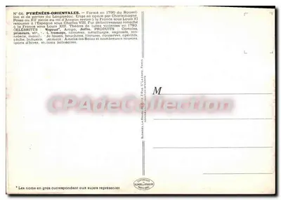 Pyrénées-Orientales — Nr 66 — Wydawca Blondell-Latigue, Paryż — Rewers