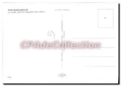 Le Lydia — pierwszy statek sabie — Wydawnictwo S. Pérignan — Rewers