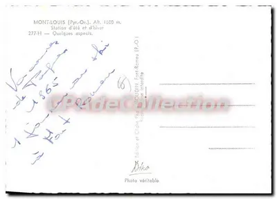 Mont-Louis — Esportes de Inverno — Edição e Cliché Detho — Verso