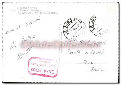 Le Perthus (P.O.) — Ogólny widok i Wzgórze St. Christoph — Wydawnictwo COMBLIN (S.&L.) — Rewers